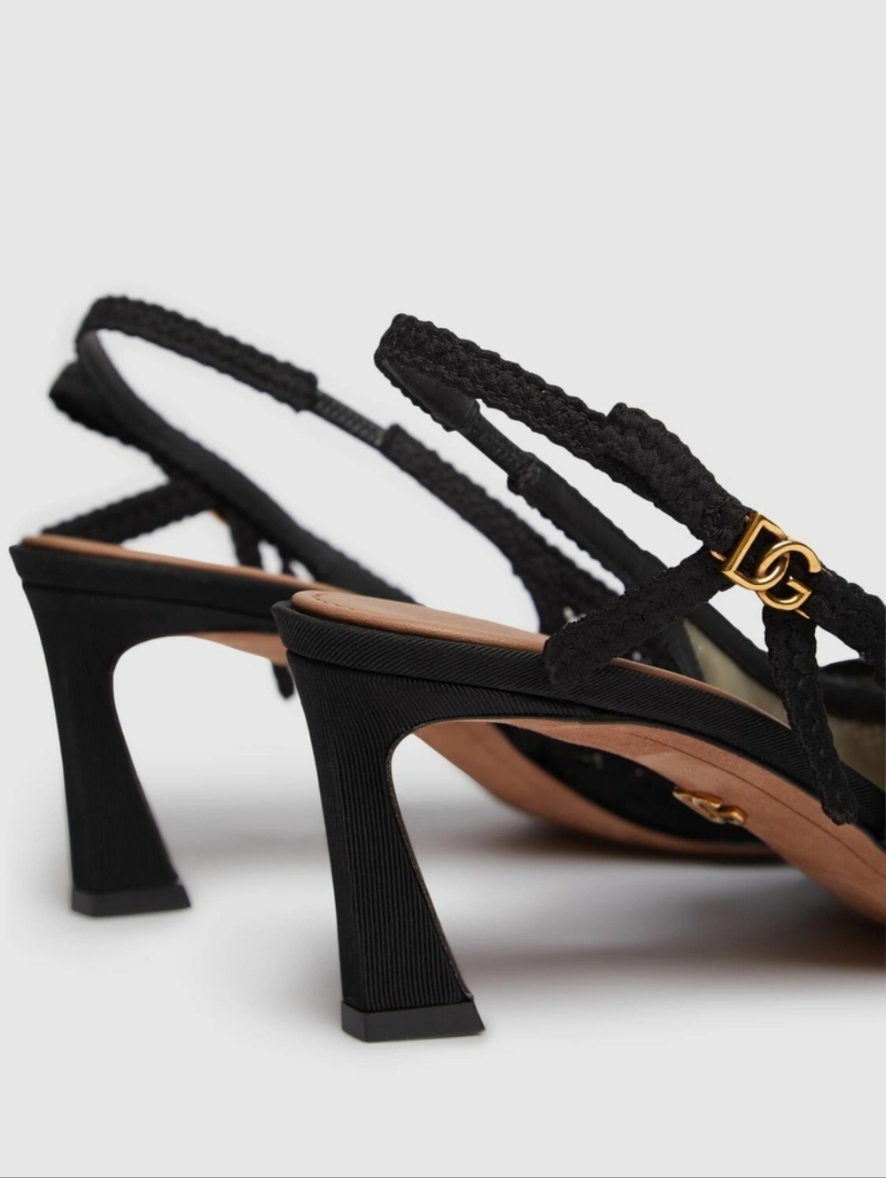 NWT! Dolce & Gabbana Pizzo Leo Lace 65MM Slingback Pumps Size 9 - Picture 7 of 16